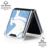 Marbleized Blue Galaxy Z Flip6 Clear Case